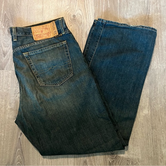Lucky Brand Other - Lucky Brand Dungarees Jeans Men 36 Dark Blue Denim Gene Montesano Bootleg Zip